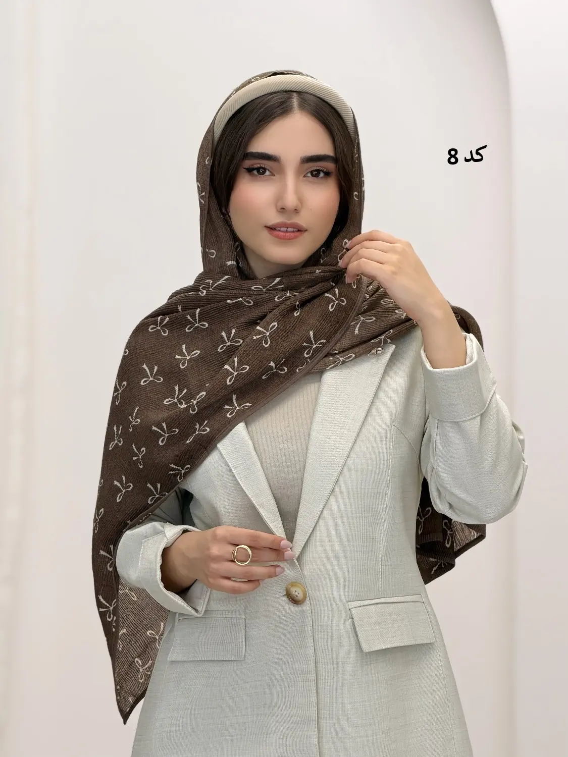 6854-شال نیلوفر